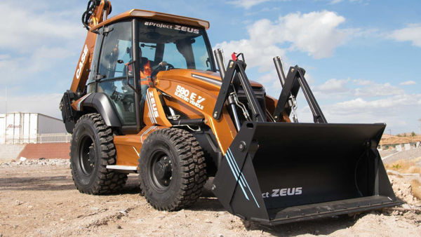 Picture of Case 580 EV Fully Electric Backhoe Loader