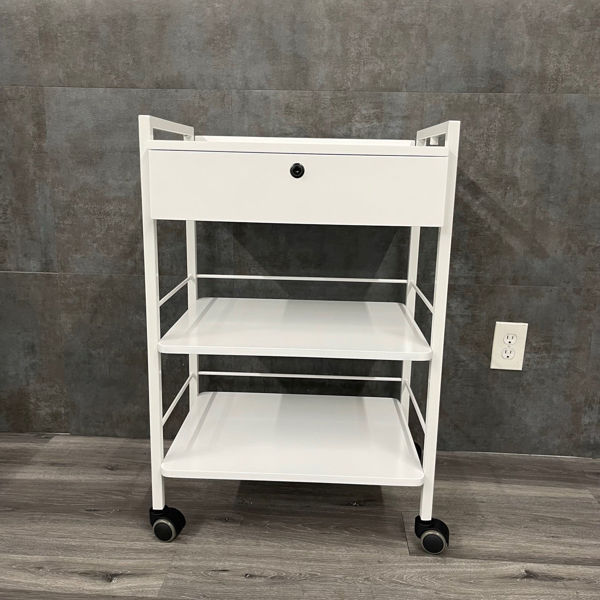 Picture of Mobile Medical Supply Cart with a Drawer and Lock